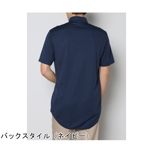 ユニセックスボタンダウン半袖シャツ ブラ