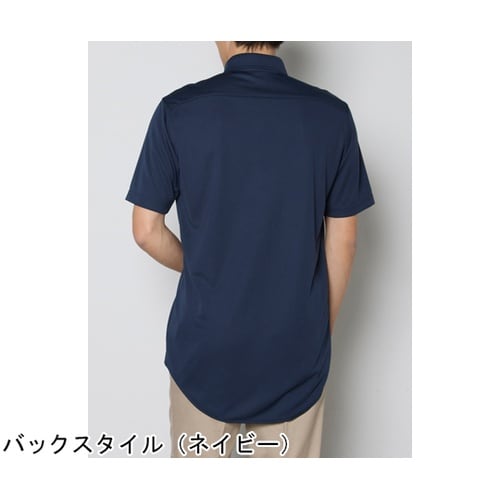 ユニセックスボタンダウン半袖シャツ ブラ