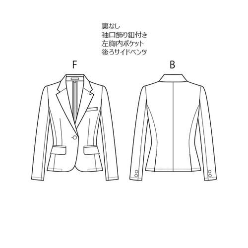 レディスジャケット ブラック 7号 FJ