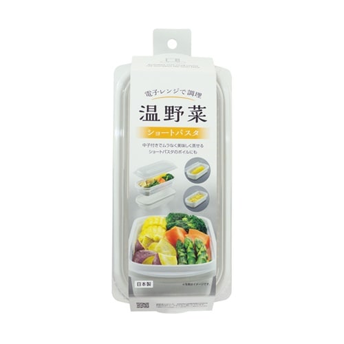 電子レンジで調理 温野菜・ショートパスタ