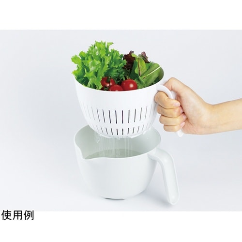 レンジで使える持ち手付ザルボウル GR