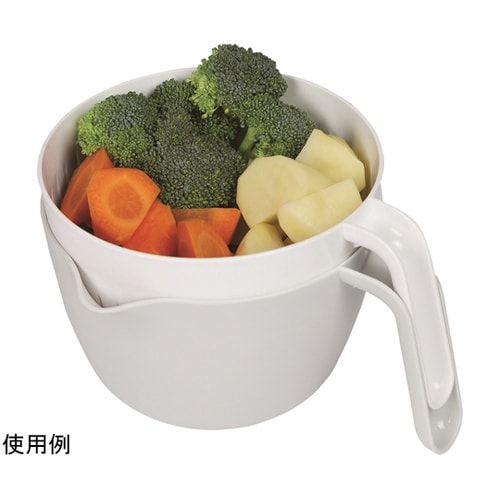 レンジで使える持ち手付ザルボウル GR
