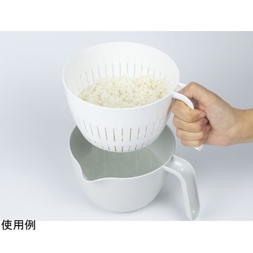 レンジで使える持ち手付ザルボウル GR