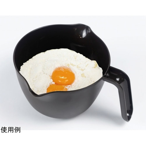 レンジで使える持ち手付ザルボウル BK