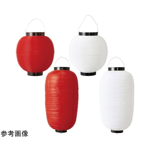 紅白ちょうちん 丸 白 55−41−3−