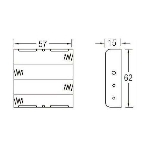 電池ケース 単3×4本 リード線 BH−