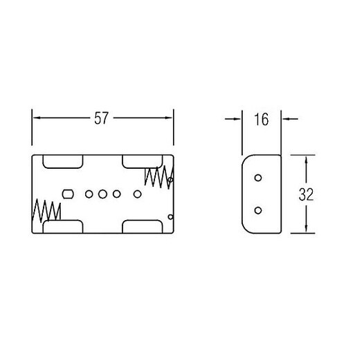 電池ケース 単3×2本 リード線 BH−