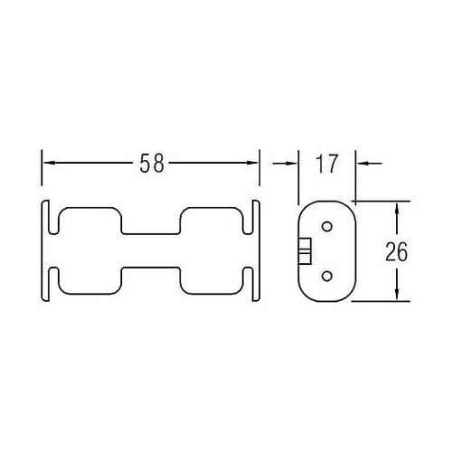 電池ケース 単3×2本 リード線 背中合