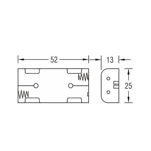 電池ケース(単4×2本 Bスナップ) B