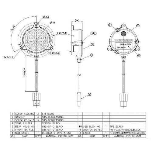防水・防塵USBスピーカー 628421
