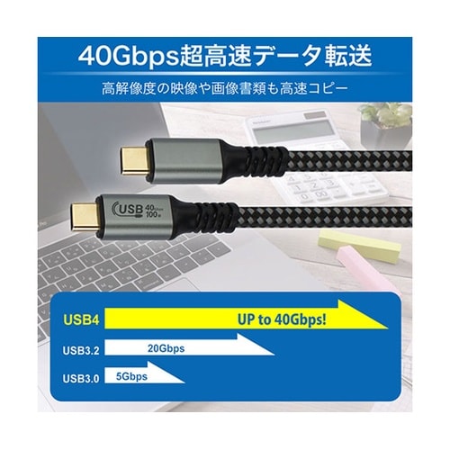 USB4対応 Type−Cケーブル 1m