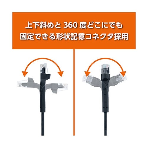 CAT6A LANケーブル 5m ブラッ