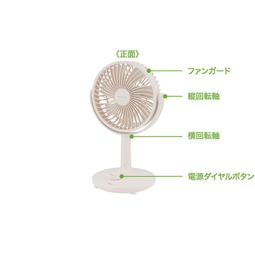卓上用USB扇風機 アイボリー USF−