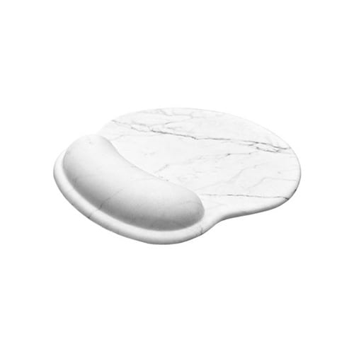 大理石柄 クッション付きマウスパッド 白