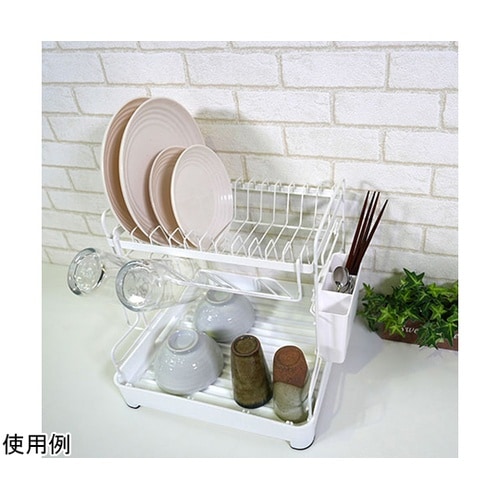 コンパクト水切りラック ホワイト Ki−