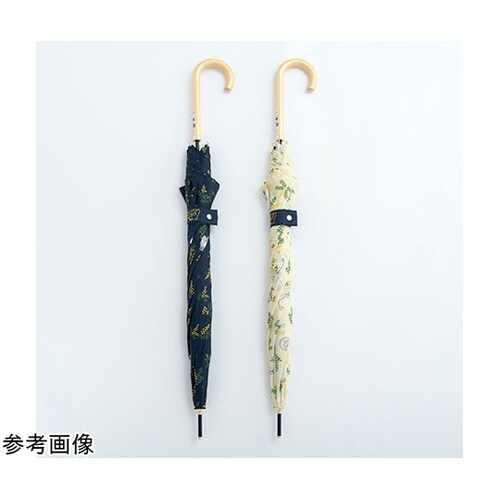 MKN 60cm耐風ジャンプ傘 小花と猫