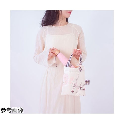 MKN 55cm耐風楽ミニ傘 鹿と桜 ピ