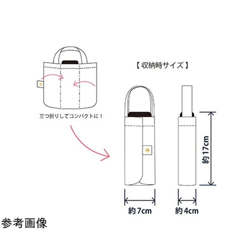 MKN 黒コーティングミニ傘 47センチ