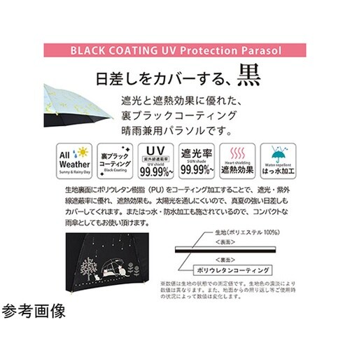 MKN 黒コーティング傘 55cm手開き
