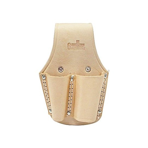 牛ヌメ皮製ペンチ・工具2丁差し 175m