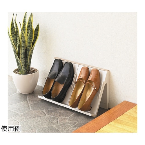 シューズラック 壁面収納 アイボリー 1