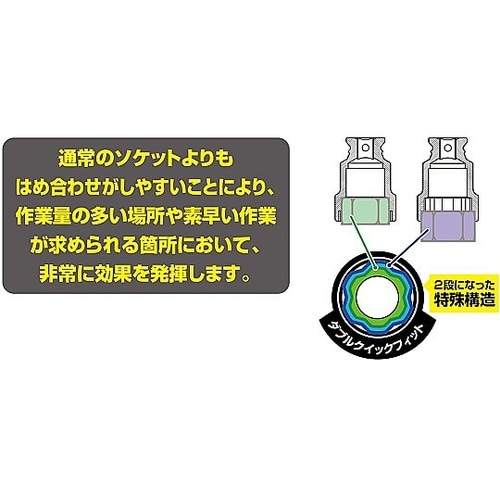 インパクト用ダブルクイックフィットソケッ