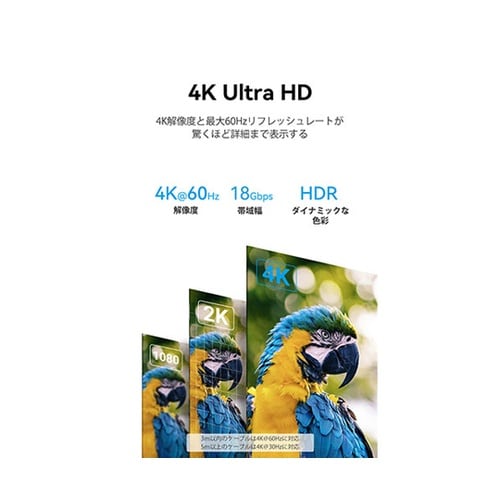 HDMI ケーブル 4K対応 20m ブ