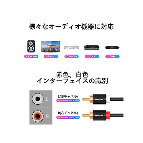 2RCA Male to Male オー