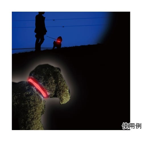 充電式LEDライト首輪 レッド DL−Y