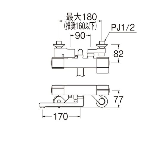 サーモシャワー混合栓(寒冷地用) SK1
