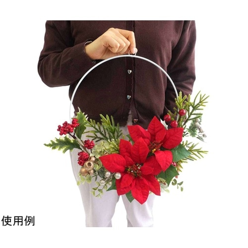ポインセチア造花リース 幅45cm 58