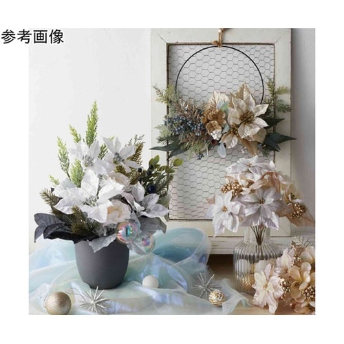 ウィンターポインセチア造花 リース 58