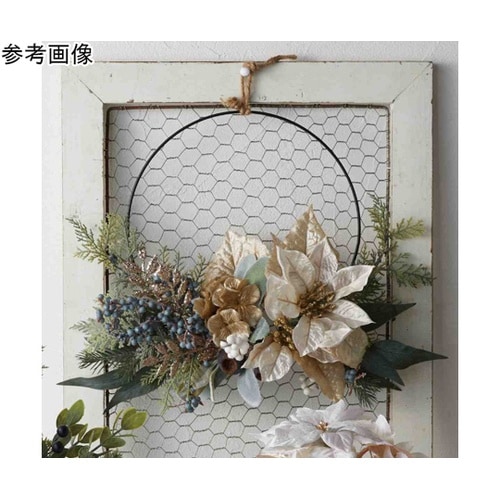 ウィンターポインセチア造花 リース 58