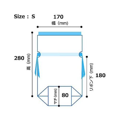 【20枚】梨地リボン付きギフトバッグ レ