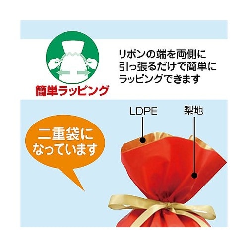 【20枚】梨地リボン付きギフトバッグ レ