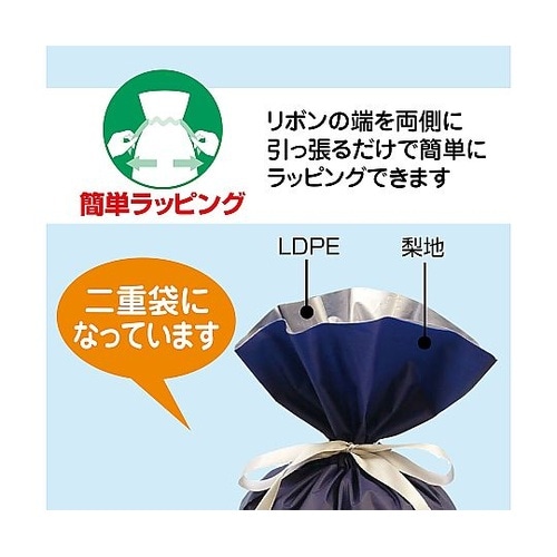 【20枚】梨地リボン付きギフトバッグ ネ