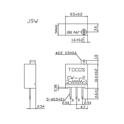 J9W501 多回転トリマポテンショ