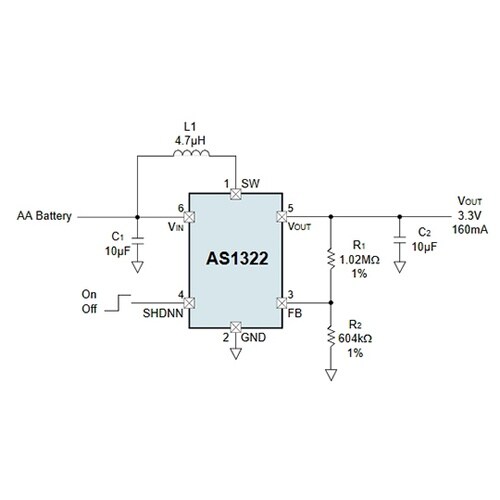 AS1322B−BTTT DCコンバータ