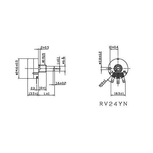 RV24YN100オーム RV24YN型