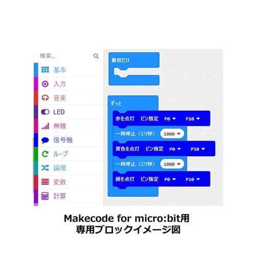 Groveコネクタ付き信号機モジュール(
