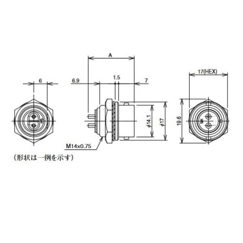 小型丸型多極コネクタ(RM12B/レセプ