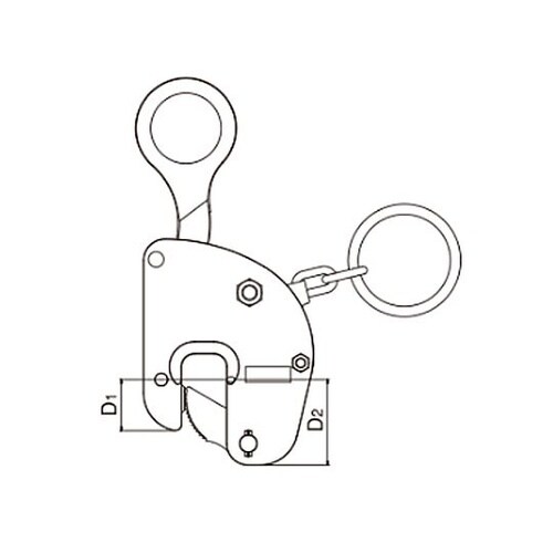 3.0ton 鋼板堅吊クランプ(0−40