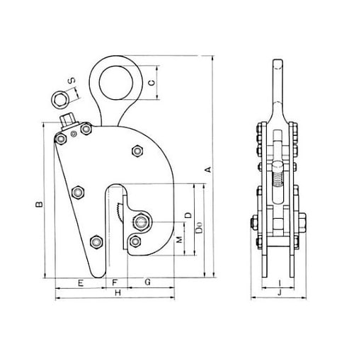 0.5ton 無傷竪吊クランプ EA98