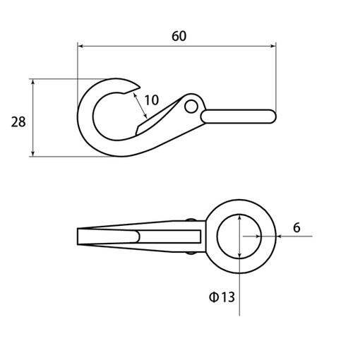 アイスナップ 黒 60mm BK−102