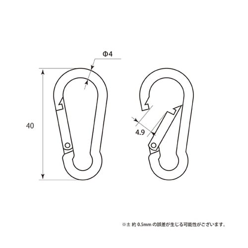 STスプリングフック 4×40 15−9