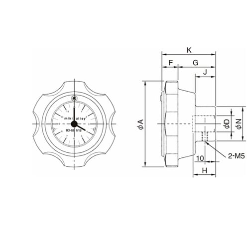 インデックスハンドル SD−53B−25