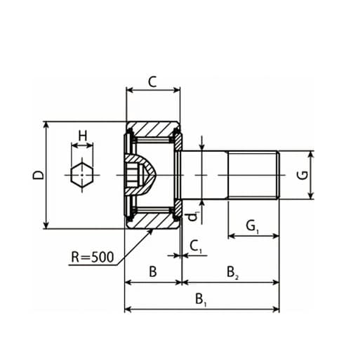 Cルーブカムフォロア CF−/SG(保持