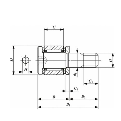 スラストワッシャ付きミニアチュアカムフォ