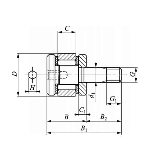 スラストワッシャ付きミニアチュアカムフォ
