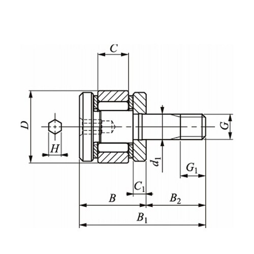 スラストワッシャ付きミニアチュアカムフォ